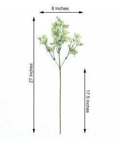 HIER_1150 4 Stems | 27" Lime Artificial Silk Babys Breath Gypsophila Flowers 13 HIER_1150 4 Stems | 27