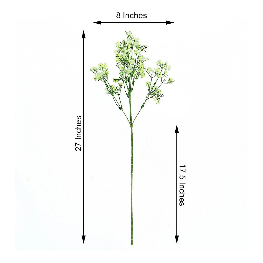 HIER_1150 4 Stems | 27" Lime Artificial Silk Babys Breath Gypsophila Flowers 3 HIER_1150 4 Stems | 27" Lime Artificial Silk Babys Breath Gypsophila Flowers
