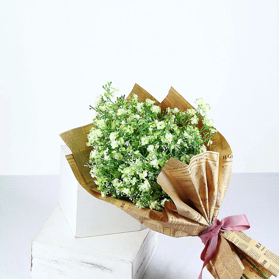 HIER_1150 4 Stems | 27" Lime Artificial Silk Babys Breath Gypsophila Flowers 8 HIER_1150 4 Stems | 27" Lime Artificial Silk Babys Breath Gypsophila Flowers