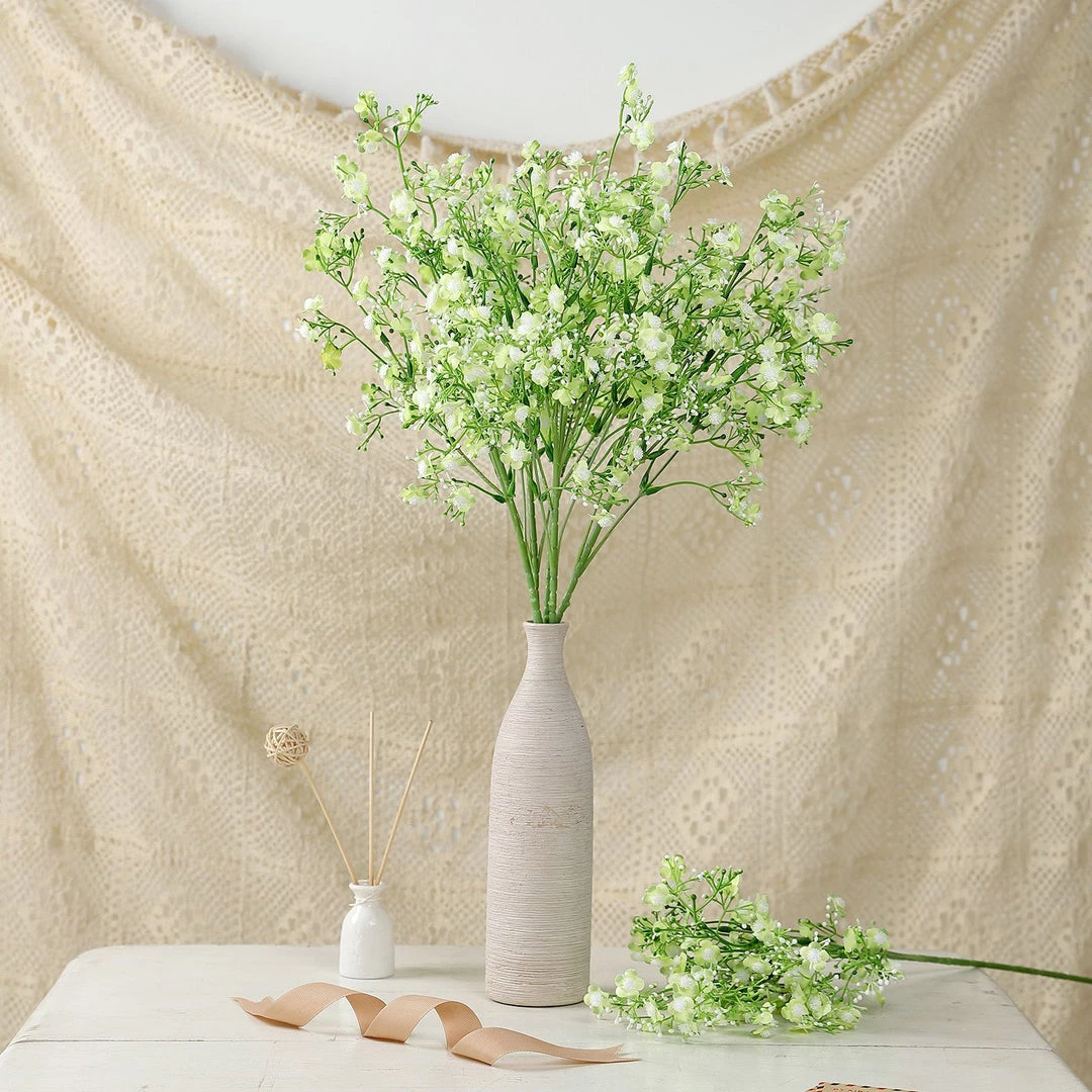 HIER_1150 4 Stems | 27" Lime Artificial Silk Babys Breath Gypsophila Flowers 6 HIER_1150 4 Stems | 27" Lime Artificial Silk Babys Breath Gypsophila Flowers