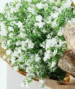 HIER_1150 4 Stems | 27" White Artificial Silk Babys Breath Gypsophila Flowers 19 HIER_1150 4 Stems | 27