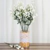HIER_1160 Faux Cherry Blossoms | Baby Breath 12 Stems | Ivory Artificial Silk Babys Breath Flower Bushes Spray