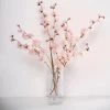 HIER_1150 Faux Carnations | Mums 2 Branches | 42" Tall Blush/Rose Gold Artificial Silk Carnation Flower Stems