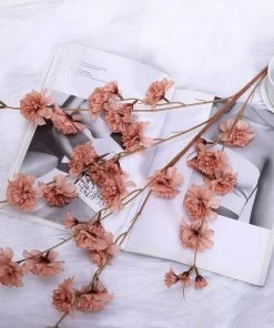 HIER_1150 Faux Carnations | Mums 2 Branches | 42