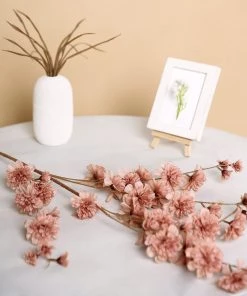 HIER_1150 Faux Carnations | Mums 2 Branches | 42