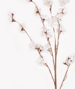 HIER_1150 2 Branches | 42" Tall Ivory Artificial Silk Carnation Flower Stems Faux Carnations | Mums 22 HIER_1150 2 Branches | 42