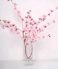 HIER_1150 2 Branches | 42" Tall Pink Artificial Silk Carnation Flower Stems Artificial Flower & Plants