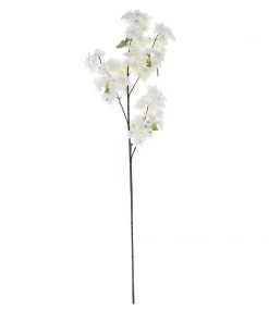 HIER_1160 4 Bushes | 40" Tall White Artificial Silk Cherry Blossom Flowers, Branches Artificial Flower & Plants 27 HIER_1160 4 Bushes | 40