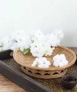 HIER_1160 4 Bushes | 40" Tall White Artificial Silk Cherry Blossom Flowers, Branches Artificial Flower & Plants 20 HIER_1160 4 Bushes | 40