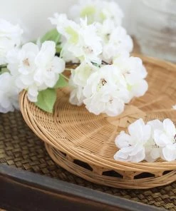 HIER_1160 4 Bushes | 40" Tall White Artificial Silk Cherry Blossom Flowers, Branches Artificial Flower & Plants 22 HIER_1160 4 Bushes | 40