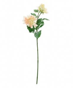 HIER_1150 Artificial Dahlia | Daisy 2 Stems | 30" Tall Blush/Cream Artificial Silk Dahlia Flowers, Branches, Bouquets 22 HIER_1150 Artificial Dahlia | Daisy 2 Stems | 30