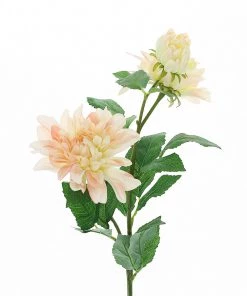 HIER_1150 Artificial Dahlia | Daisy 2 Stems | 30" Tall Blush/Cream Artificial Silk Dahlia Flowers, Branches, Bouquets 23 HIER_1150 Artificial Dahlia | Daisy 2 Stems | 30
