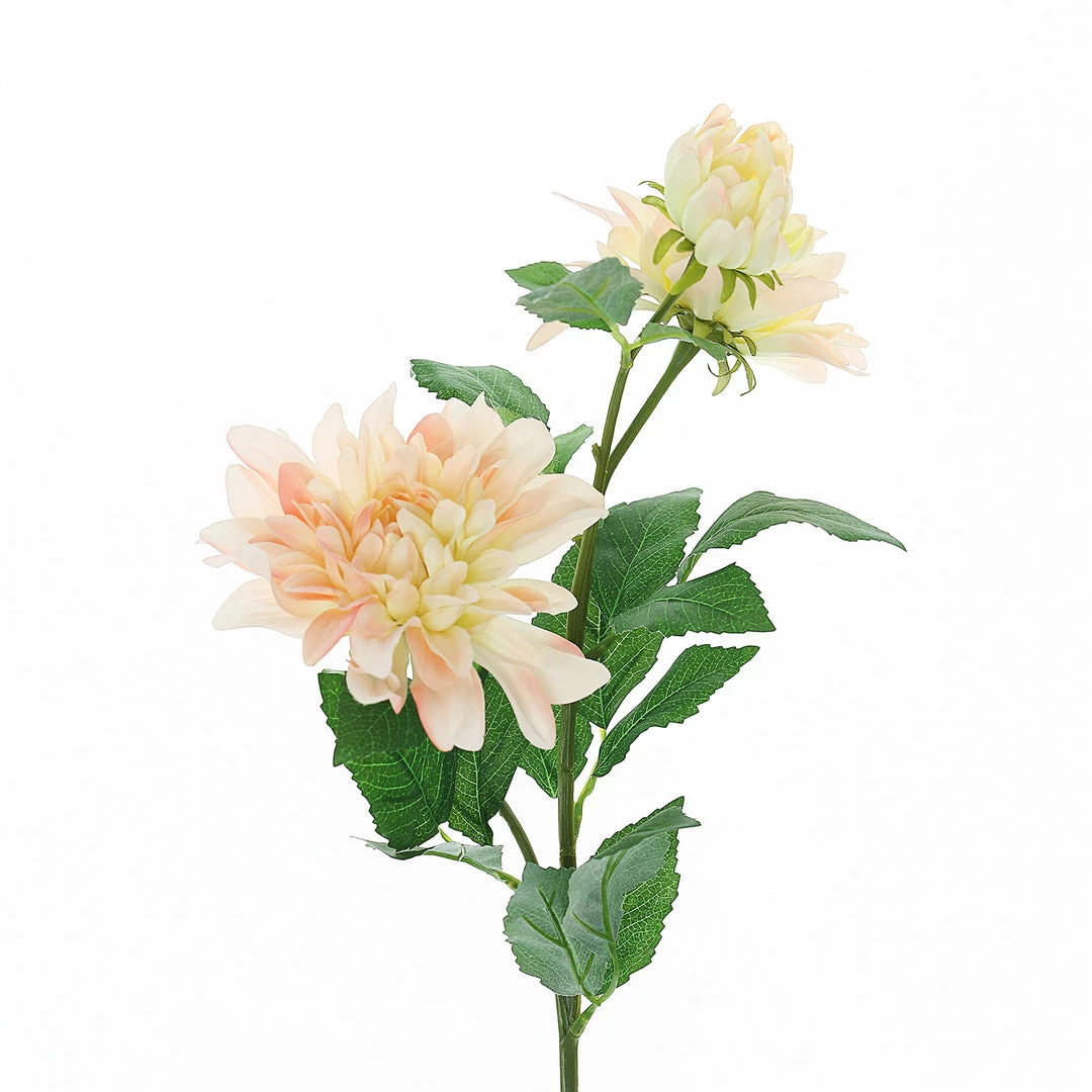 HIER_1150 Artificial Dahlia | Daisy 2 Stems | 30" Tall Blush/Cream Artificial Silk Dahlia Flowers, Branches, Bouquets 12 HIER_1150 Artificial Dahlia | Daisy 2 Stems | 30" Tall Blush/Cream Artificial Silk Dahlia Flowers, Branches, Bouquets