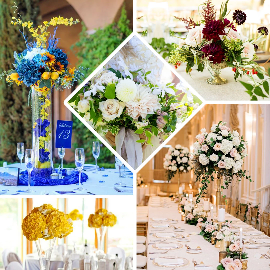 HIER_1150 2 Stems | 30" Tall White Artificial Silk Dahlia Flowers, Branches, Bouquets 5 HIER_1150 2 Stems | 30" Tall White Artificial Silk Dahlia Flowers, Branches, Bouquets