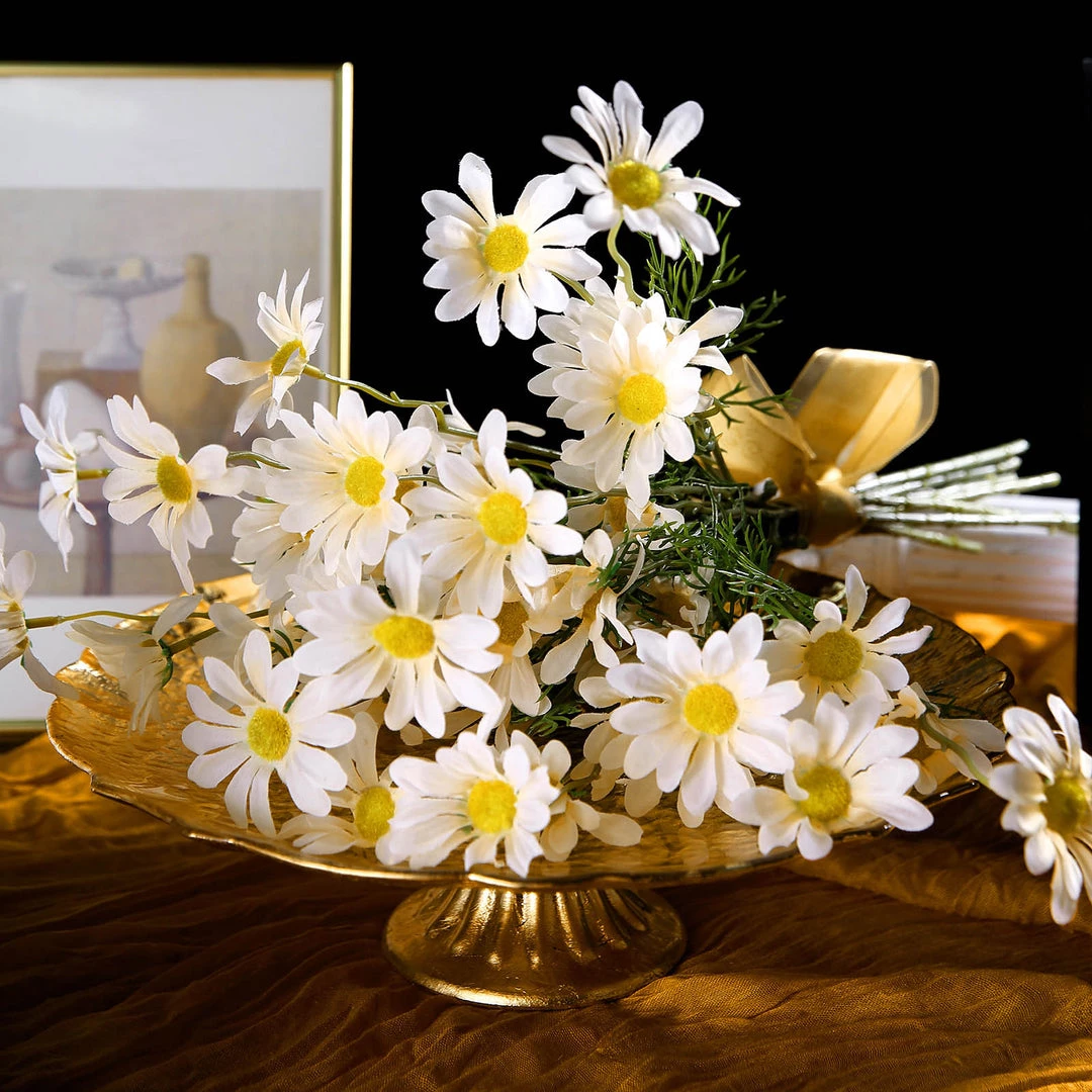 HIER_1150 6 Bushes | Blush/Rose Gold Artificial Silk Daisy Flower Stem Bouquet Branches 8 HIER_1150 6 Bushes | Blush/Rose Gold Artificial Silk Daisy Flower Stem Bouquet Branches