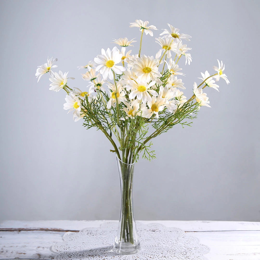 HIER_1150 6 Bushes | Blush/Rose Gold Artificial Silk Daisy Flower Stem Bouquet Branches 7 HIER_1150 6 Bushes | Blush/Rose Gold Artificial Silk Daisy Flower Stem Bouquet Branches