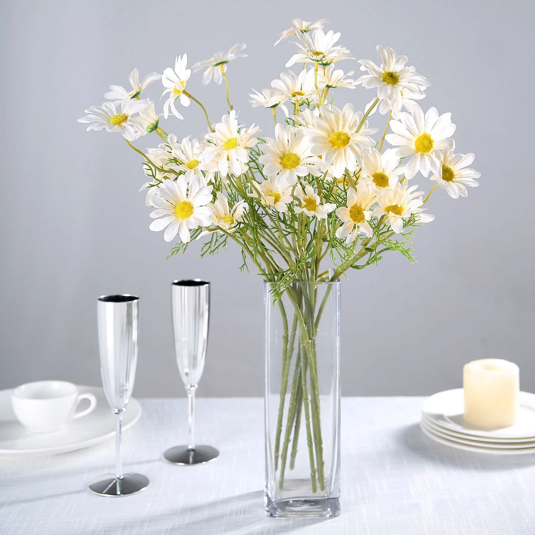 HIER_1150 6 Bushes | Blush/Rose Gold Artificial Silk Daisy Flower Stem Bouquet Branches 10 HIER_1150 6 Bushes | Blush/Rose Gold Artificial Silk Daisy Flower Stem Bouquet Branches