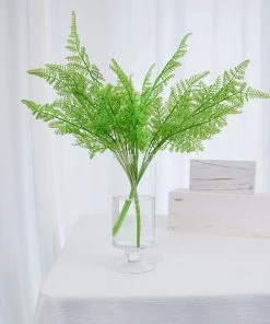 HIER_1600 2 Stems | Green Artificial Asparagus Fern Leaf Plant Indoor Faux Spray 21 HIER_1600 2 Stems | Green Artificial Asparagus Fern Leaf Plant Indoor Faux Spray