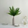 HIER_1600 Artificial Eucalyptus & Greenery 2 Stems | 18" Green Artificial Boston Fern Leaf Plant Indoor Faux Spray