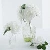 HIER_5120 Artificial Roses 24 Roses | 5" White Artificial Foam Flowers With Flexible Stem & Leaves