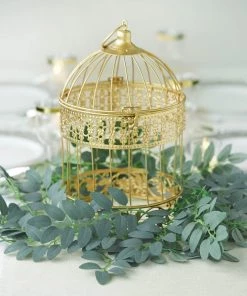 HIER_1220 2 Pack | 6ft Green Artificial Honey Locust Leaf Garland, Flexible Vine