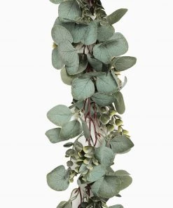 HIER_1210 Garlands | Vines 7ft | Real Touch Green Artificial Eucalyptus/Boxwood Leaf Garland Vine