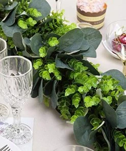HIER_1220 Garlands | Vines 3ft | Real Touch Green Artificial Eucalyptus/Boxwood Leaf Garland Vine