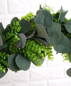 HIER_1220 Garlands | Vines 3ft | Real Touch Green Artificial Eucalyptus/Boxwood Leaf Garland Vine