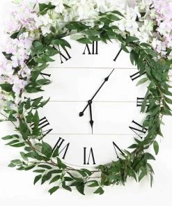 HIER_1220 Garlands | Vines 5ft | Green Real Touch Artificial Willow Leaf Garland, Flexible Vine