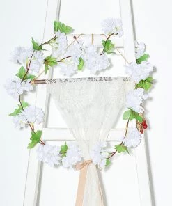 HIER_1210 2 Pack | 7ft White Artificial Cherry Blossom Flower Garland, Faux Vine Garlands | Vines 19 HIER_1210 2 Pack | 7ft White Artificial Cherry Blossom Flower Garland, Faux Vine Garlands | Vines