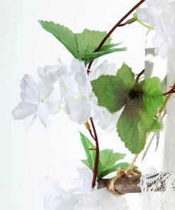 HIER_1210 2 Pack | 7ft White Artificial Cherry Blossom Flower Garland, Faux Vine Garlands | Vines 20 HIER_1210 2 Pack | 7ft White Artificial Cherry Blossom Flower Garland, Faux Vine Garlands | Vines