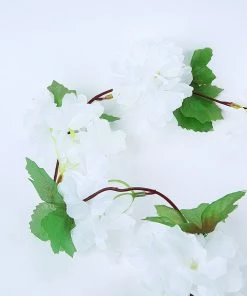 HIER_1210 2 Pack | 7ft White Artificial Cherry Blossom Flower Garland, Faux Vine Garlands | Vines 23 HIER_1210 2 Pack | 7ft White Artificial Cherry Blossom Flower Garland, Faux Vine Garlands | Vines