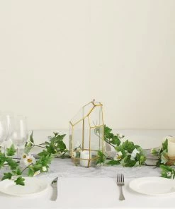 HIER_1210 5.5ft | White Artificial Daisy, Magnolia Leaf Flower Garland Faux Vine Artificial Flower & Plants