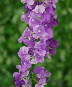 HIER_1210 7ft | Purple Artificial Silk Hydrangea Hanging Flower Garland Vine