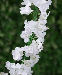 HIER_1210 Garlands | Vines 7ft | White Artificial Silk Hydrangea Hanging Flower Garland Vine