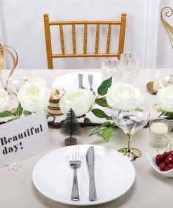 HIER_1210 6ft | Cream Artificial Silk Peony Hanging Flower Garland, Faux Vine Garlands | Vines 30 HIER_1210 6ft | Cream Artificial Silk Peony Hanging Flower Garland, Faux Vine Garlands | Vines