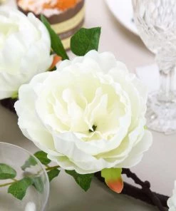 HIER_1210 6ft | Cream Artificial Silk Peony Hanging Flower Garland, Faux Vine Garlands | Vines 31 HIER_1210 6ft | Cream Artificial Silk Peony Hanging Flower Garland, Faux Vine Garlands | Vines