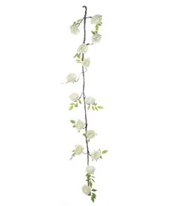 HIER_1210 6ft | Cream Artificial Silk Peony Hanging Flower Garland, Faux Vine Garlands | Vines 37 HIER_1210 6ft | Cream Artificial Silk Peony Hanging Flower Garland, Faux Vine Garlands | Vines