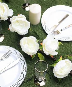 HIER_1210 6ft | Cream Artificial Silk Peony Hanging Flower Garland, Faux Vine Garlands | Vines 34 HIER_1210 6ft | Cream Artificial Silk Peony Hanging Flower Garland, Faux Vine Garlands | Vines