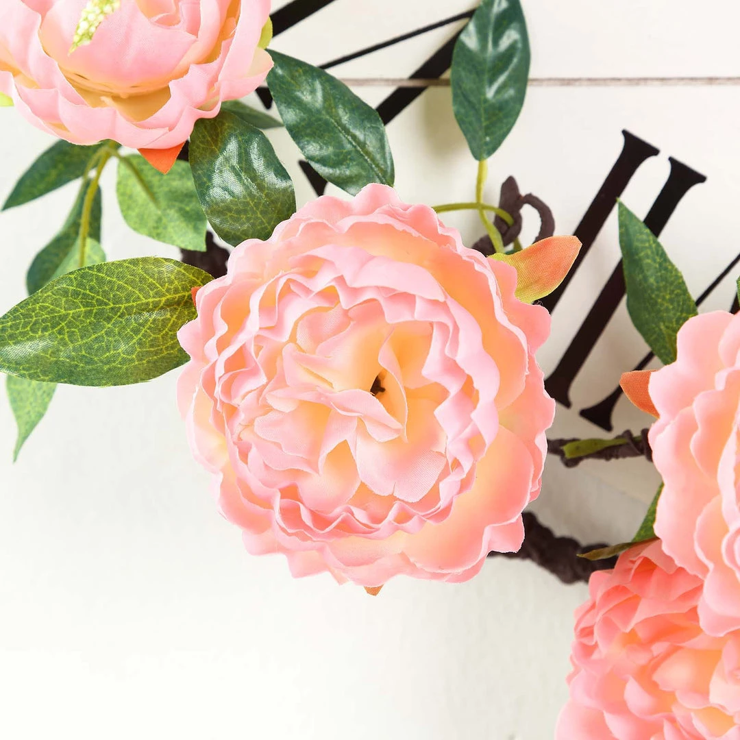 HIER_1210 Artificial Flower & Plants 6ft | Pink Artificial Silk Peony Hanging Flower Garland, Faux Vine 9 HIER_1210 Artificial Flower & Plants 6ft | Pink Artificial Silk Peony Hanging Flower Garland, Faux Vine