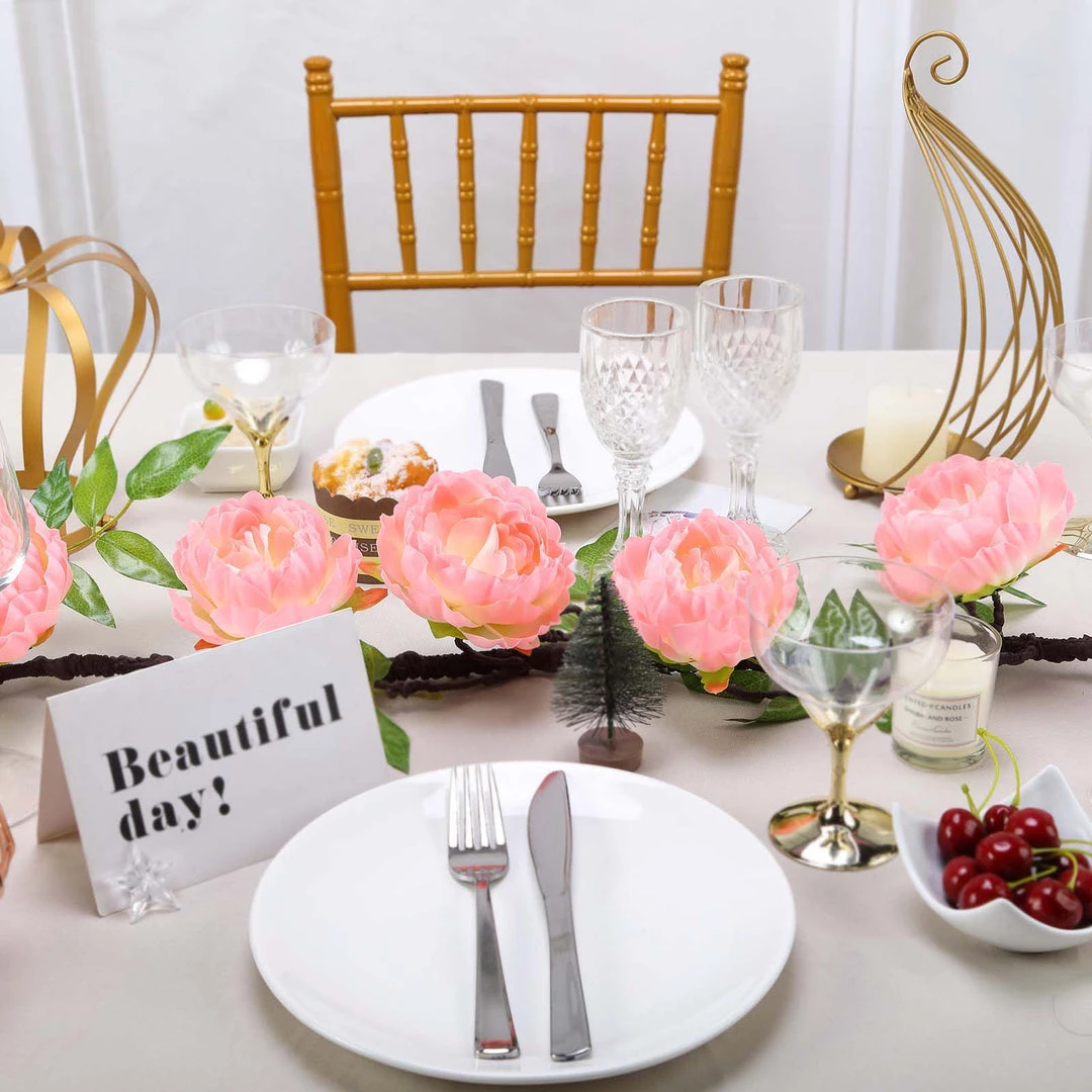 HIER_1210 Artificial Flower & Plants 6ft | Pink Artificial Silk Peony Hanging Flower Garland, Faux Vine 10 HIER_1210 Artificial Flower & Plants 6ft | Pink Artificial Silk Peony Hanging Flower Garland, Faux Vine