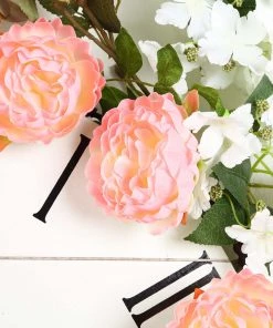 HIER_1210 Artificial Flower & Plants 6ft | Pink Artificial Silk Peony Hanging Flower Garland, Faux Vine 32 HIER_1210 Artificial Flower & Plants 6ft | Pink Artificial Silk Peony Hanging Flower Garland, Faux Vine
