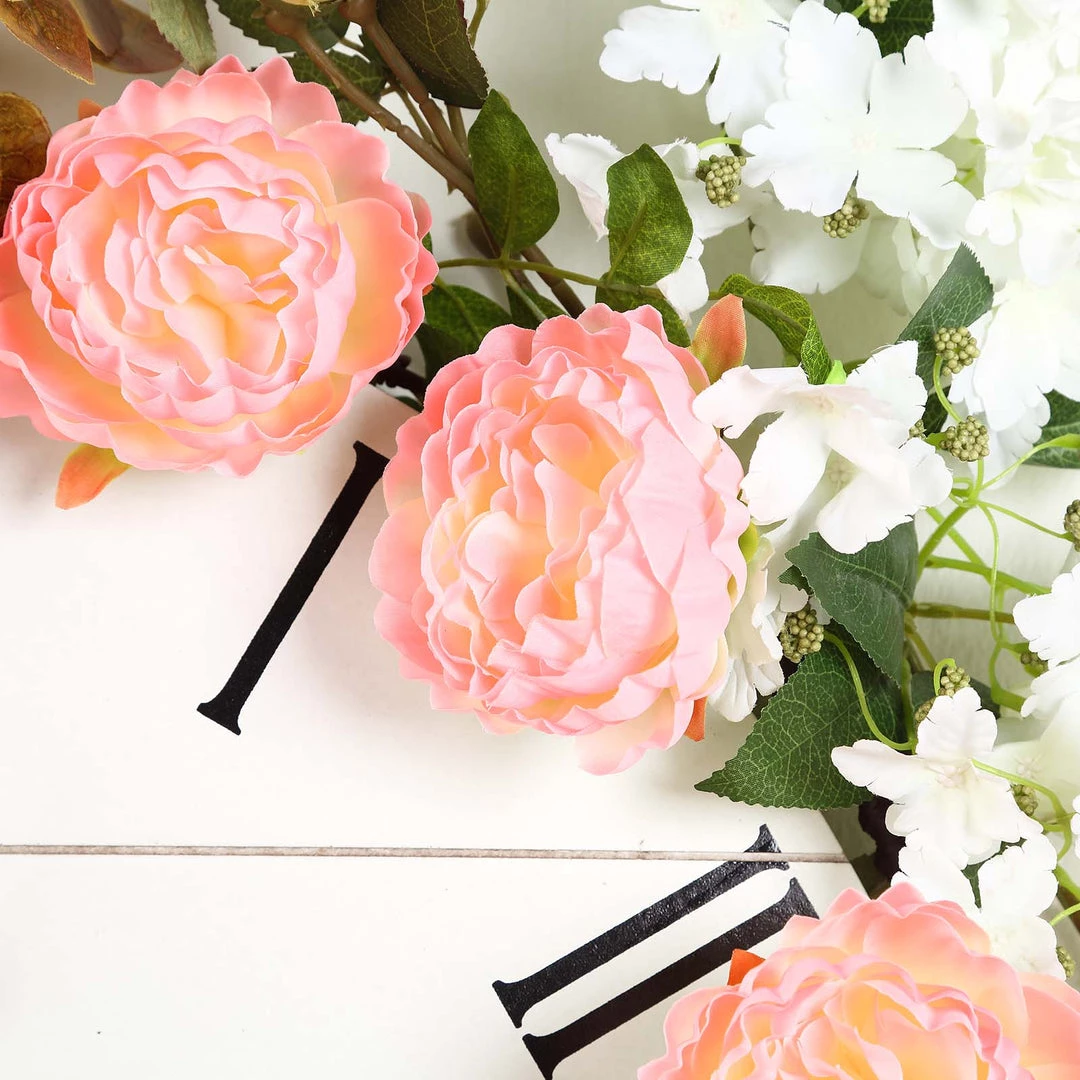 HIER_1210 Artificial Flower & Plants 6ft | Pink Artificial Silk Peony Hanging Flower Garland, Faux Vine 13 HIER_1210 Artificial Flower & Plants 6ft | Pink Artificial Silk Peony Hanging Flower Garland, Faux Vine