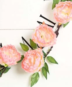HIER_1210 Artificial Flower & Plants 6ft | Pink Artificial Silk Peony Hanging Flower Garland, Faux Vine 33 HIER_1210 Artificial Flower & Plants 6ft | Pink Artificial Silk Peony Hanging Flower Garland, Faux Vine