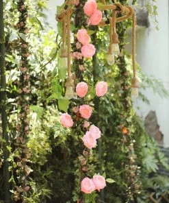 HIER_1210 Artificial Flower & Plants 6ft | Pink Artificial Silk Peony Hanging Flower Garland, Faux Vine 37 HIER_1210 Artificial Flower & Plants 6ft | Pink Artificial Silk Peony Hanging Flower Garland, Faux Vine