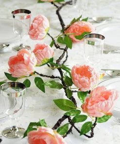 HIER_1210 Artificial Flower & Plants 6ft | Pink Artificial Silk Peony Hanging Flower Garland, Faux Vine 23 HIER_1210 Artificial Flower & Plants 6ft | Pink Artificial Silk Peony Hanging Flower Garland, Faux Vine