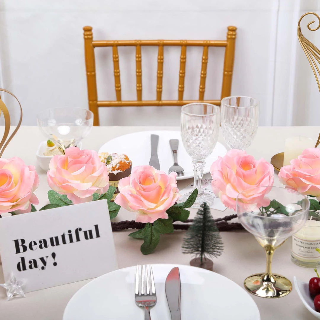 HIER_1210 Artificial Flower & Plants 6ft | Pink Artificial Silk Rose Hanging Flower Garland, Faux Vine 10 HIER_1210 Artificial Flower & Plants 6ft | Pink Artificial Silk Rose Hanging Flower Garland, Faux Vine