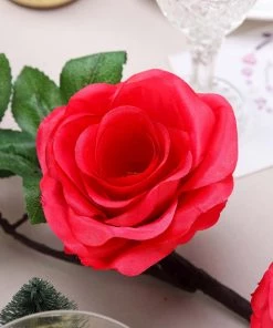 HIER_1210 6ft | Red Artificial Silk Rose Hanging Flower Garland, Faux Vine 33 HIER_1210 6ft | Red Artificial Silk Rose Hanging Flower Garland, Faux Vine