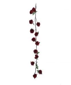 HIER_1210 Artificial Flower & Plants 6ft | Burgundy Artificial Silk Rose Hanging Flower Garland, Faux Vine 43 HIER_1210 Artificial Flower & Plants 6ft | Burgundy Artificial Silk Rose Hanging Flower Garland, Faux Vine