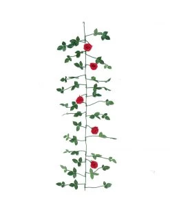 HIER_1210 6ft | Red Real Touch Artificial Rose & Leaf Flower Garland Vine Artificial Flower & Plants 33 HIER_1210 6ft | Red Real Touch Artificial Rose & Leaf Flower Garland Vine Artificial Flower & Plants